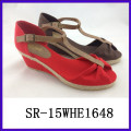 2015 fashion rubber wedge sandals open toe wedge sandals wedge sandals